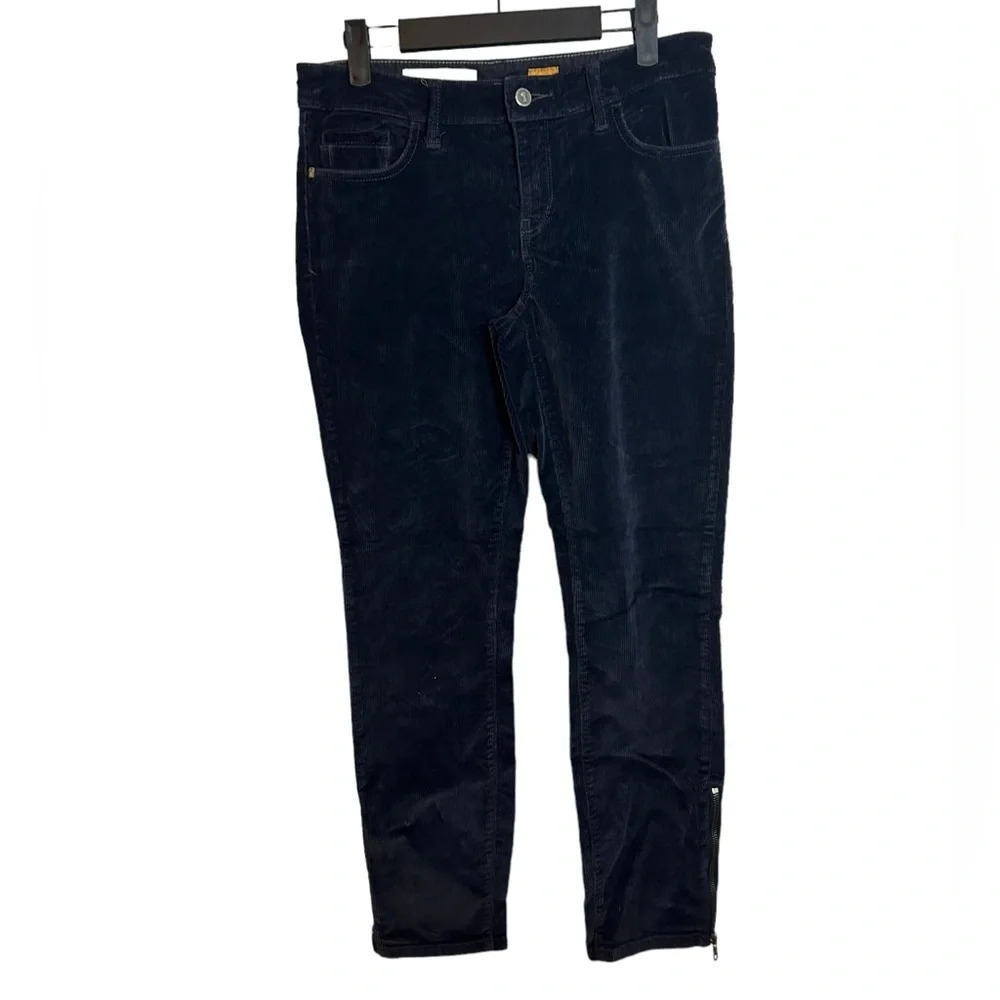 Pilcro and the Letterpress Deep Teal Ankle Zip Skinny Corduroy Pants